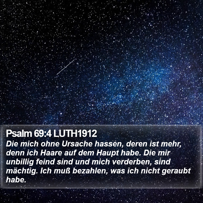 Psalm 69:4 LUTH1912 Bible Study