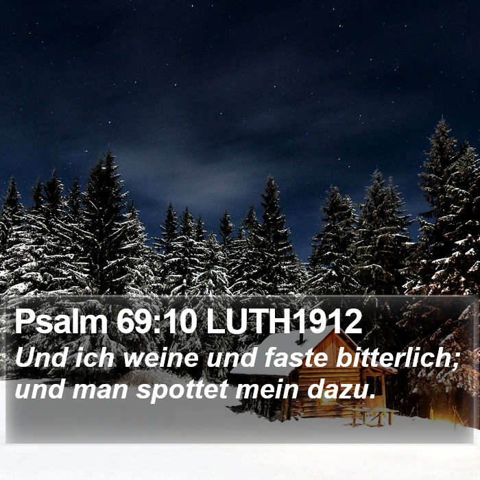 Psalm 69:10 LUTH1912 Bible Study