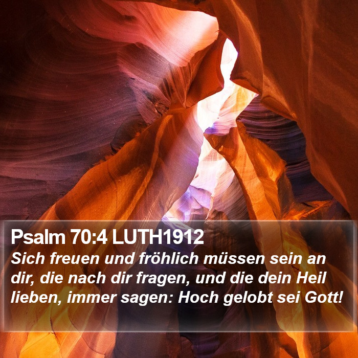 Psalm 70:4 LUTH1912 Bible Study