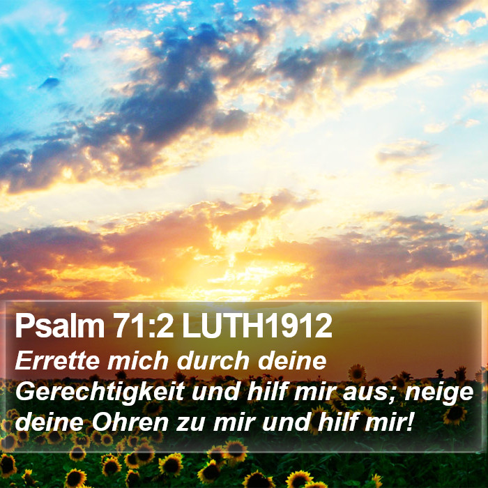 Psalm 71:2 LUTH1912 Bible Study
