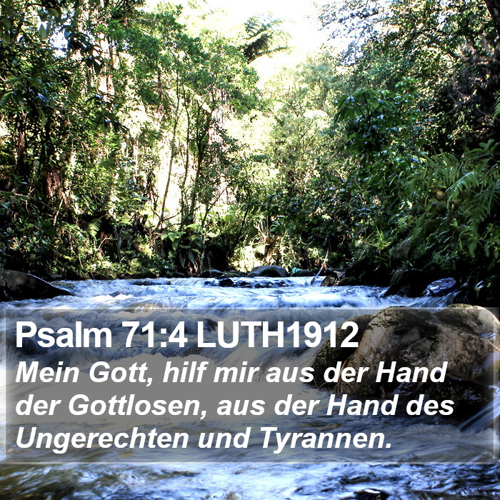 Psalm 71:4 LUTH1912 Bible Study