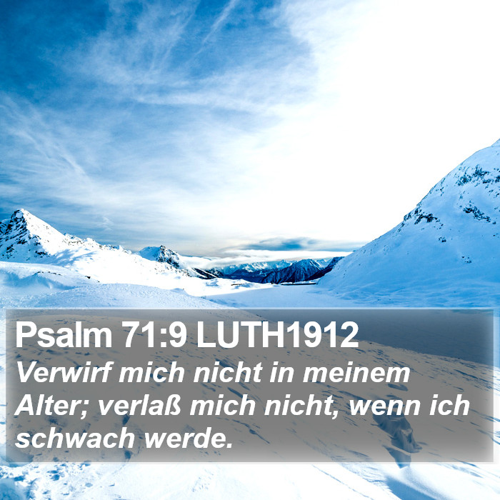 Psalm 71:9 LUTH1912 Bible Study