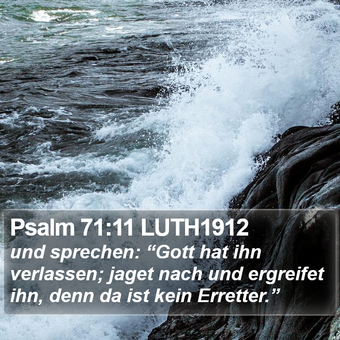 Psalm 71:11 LUTH1912 Bible Study