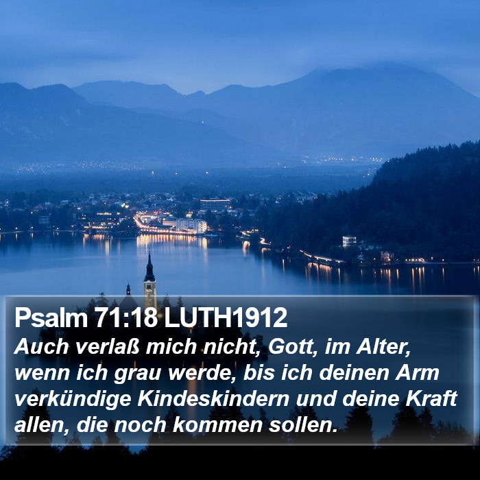 Psalm 71:18 LUTH1912 Bible Study