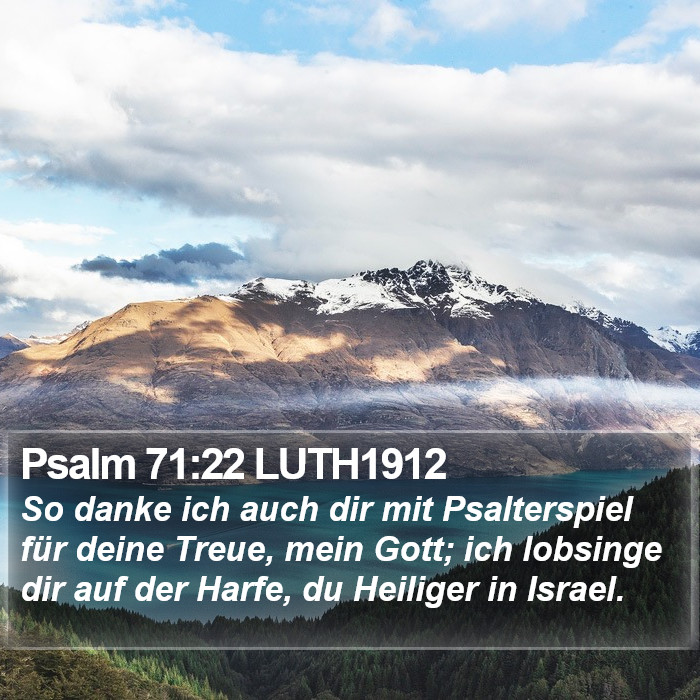 Psalm 71:22 LUTH1912 Bible Study
