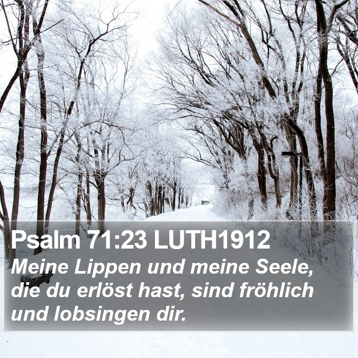 Psalm 71:23 LUTH1912 Bible Study
