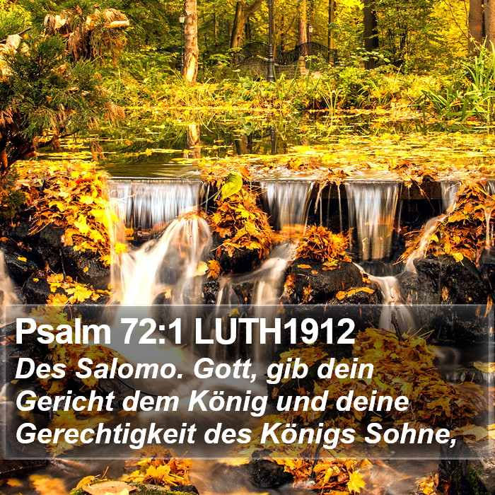 Psalm 72:1 LUTH1912 Bible Study