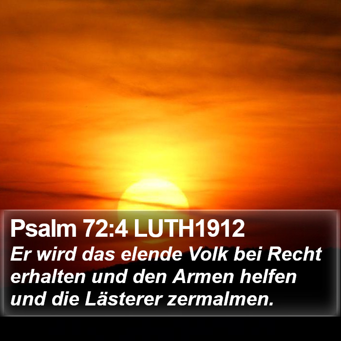 Psalm 72:4 LUTH1912 Bible Study