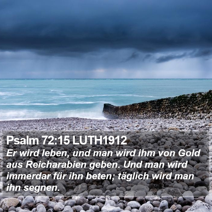 Psalm 72:15 LUTH1912 Bible Study