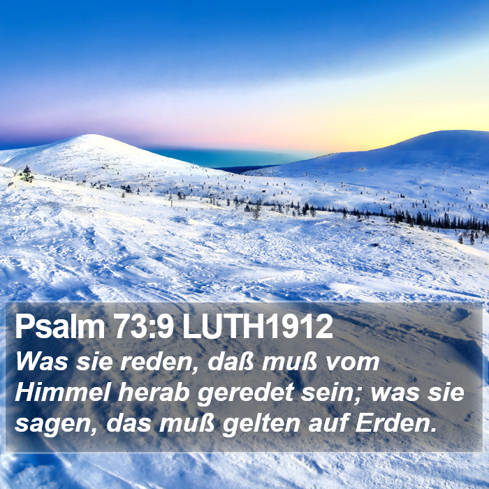 Psalm 73:9 LUTH1912 Bible Study