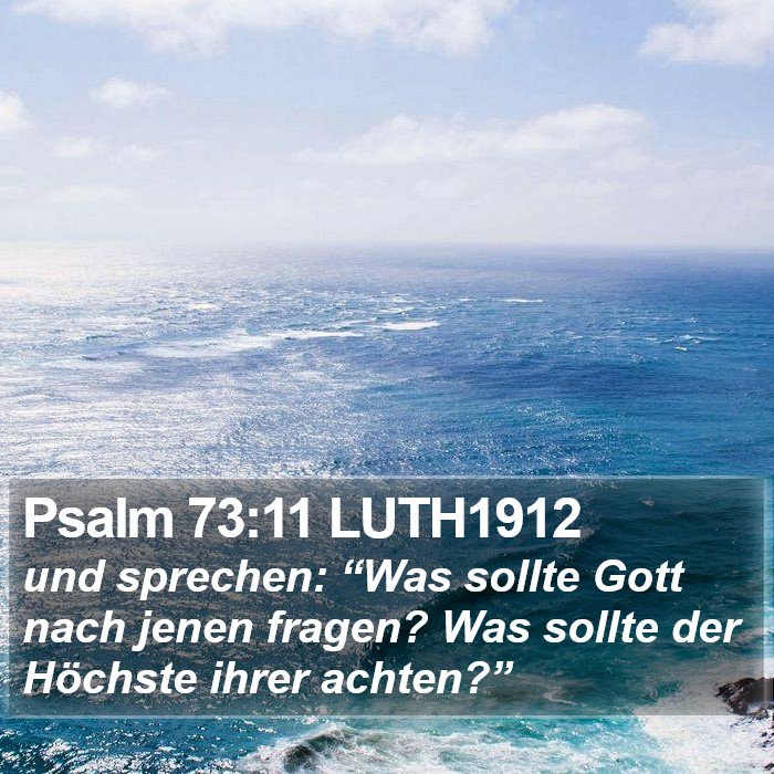 Psalm 73:11 LUTH1912 Bible Study