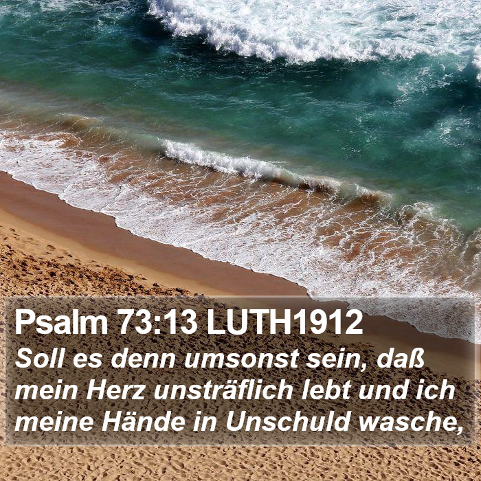 Psalm 73:13 LUTH1912 Bible Study
