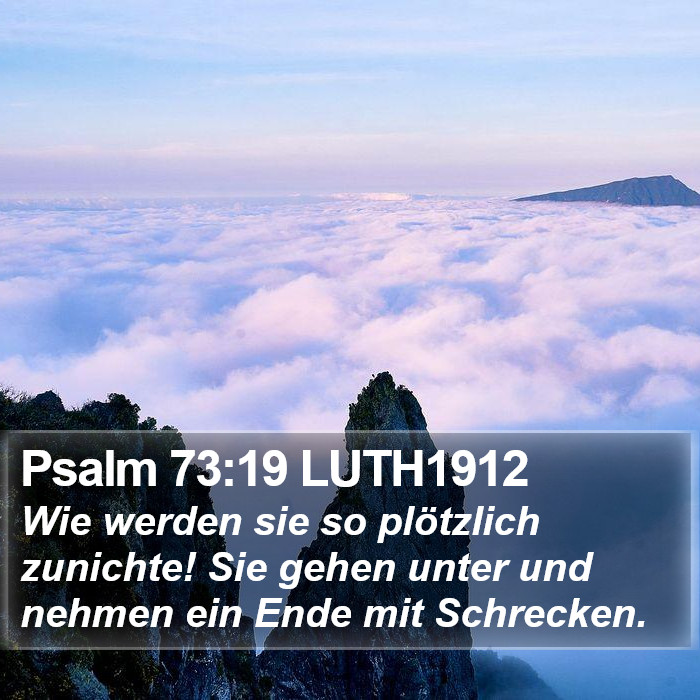 Psalm 73:19 LUTH1912 Bible Study