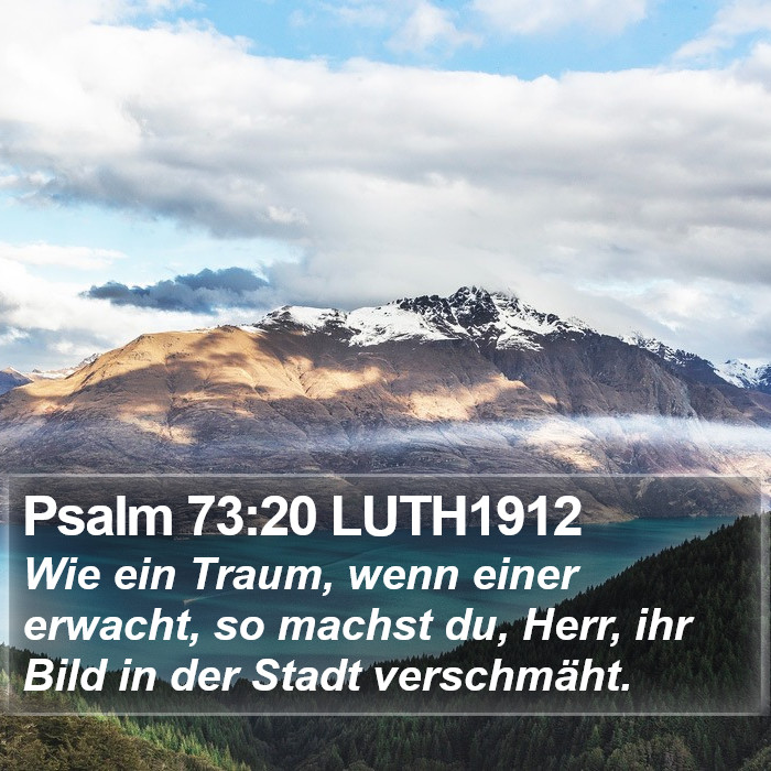 Psalm 73:20 LUTH1912 Bible Study