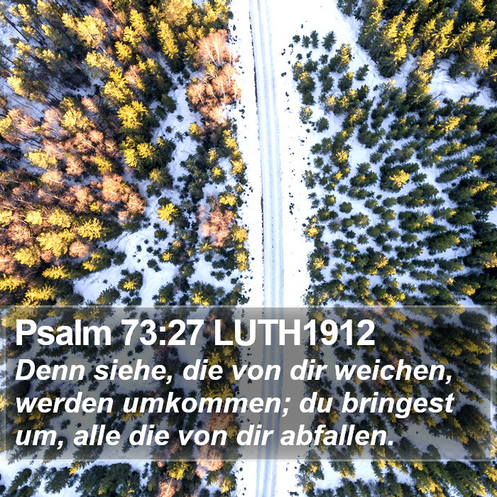Psalm 73:27 LUTH1912 Bible Study