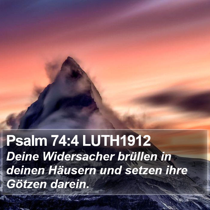 Psalm 74:4 LUTH1912 Bible Study