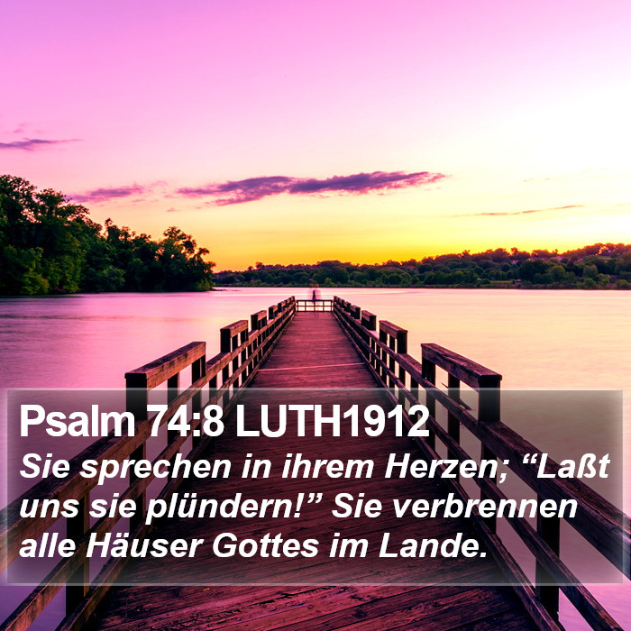 Psalm 74:8 LUTH1912 Bible Study