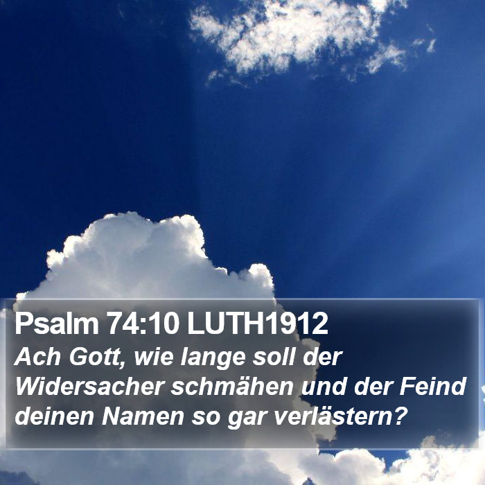 Psalm 74:10 LUTH1912 Bible Study