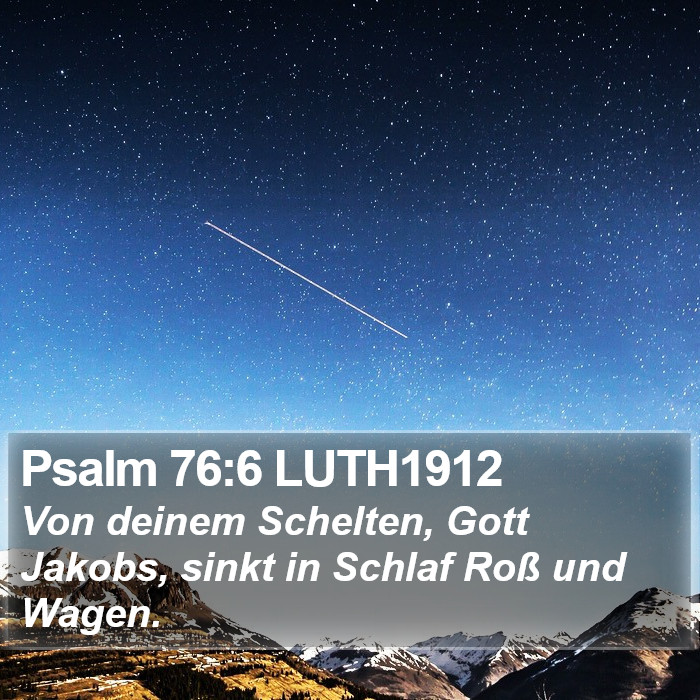 Psalm 76:6 LUTH1912 Bible Study
