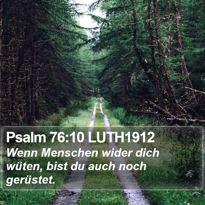 Psalm 76:10 LUTH1912 Bible Study