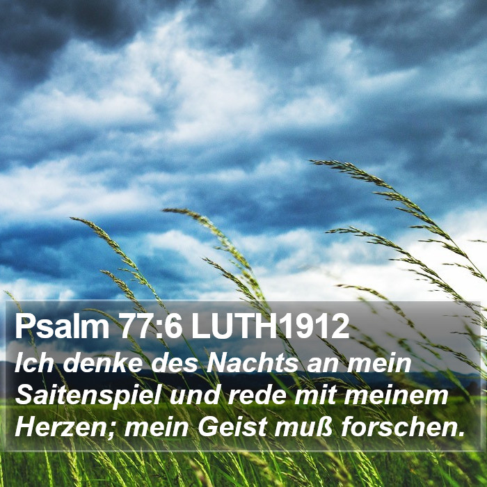 Psalm 77:6 LUTH1912 Bible Study