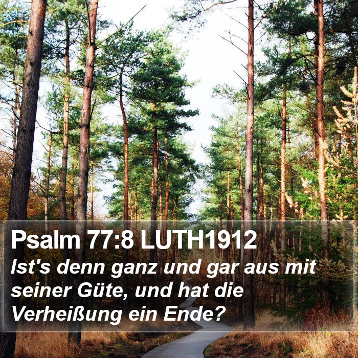 Psalm 77:8 LUTH1912 Bible Study