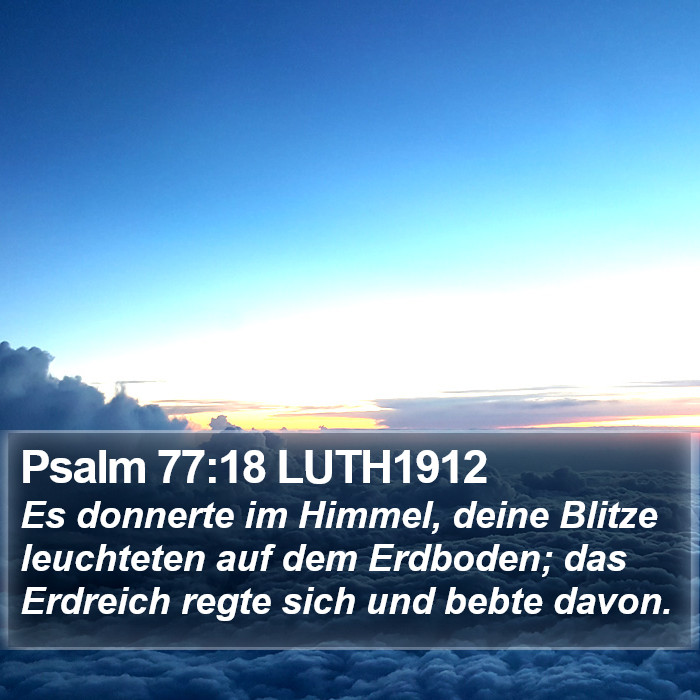 Psalm 77:18 LUTH1912 Bible Study