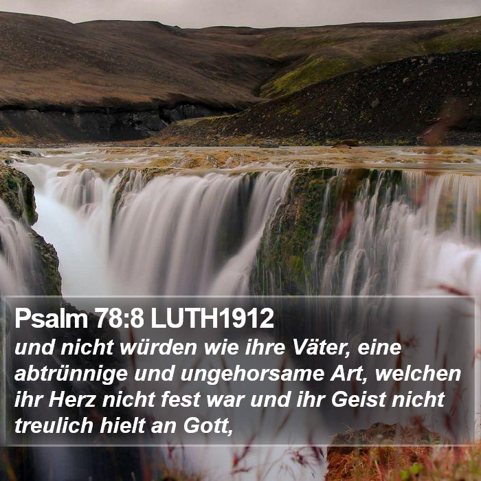 Psalm 78:8 LUTH1912 Bible Study