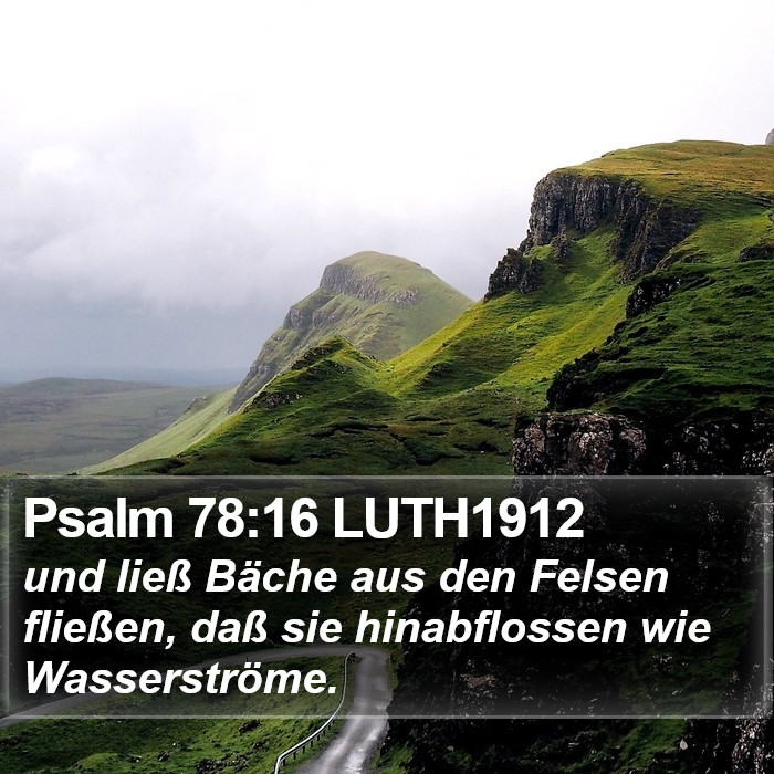 Psalm 78:16 LUTH1912 Bible Study