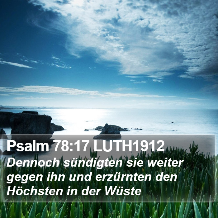 Psalm 78:17 LUTH1912 Bible Study