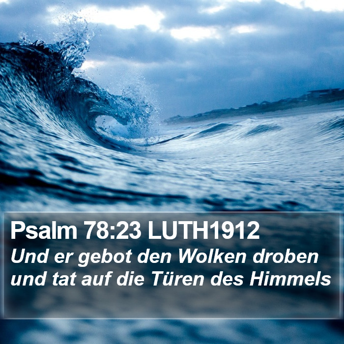 Psalm 78:23 LUTH1912 Bible Study