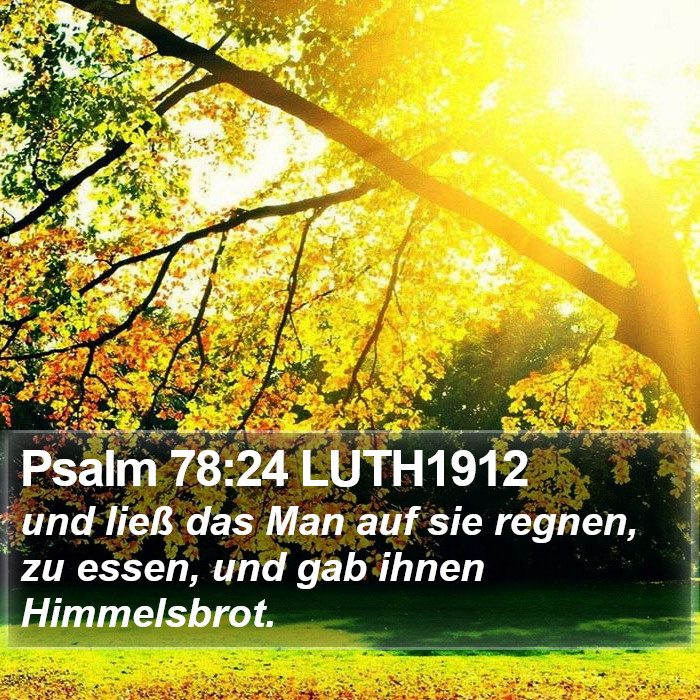 Psalm 78:24 LUTH1912 Bible Study