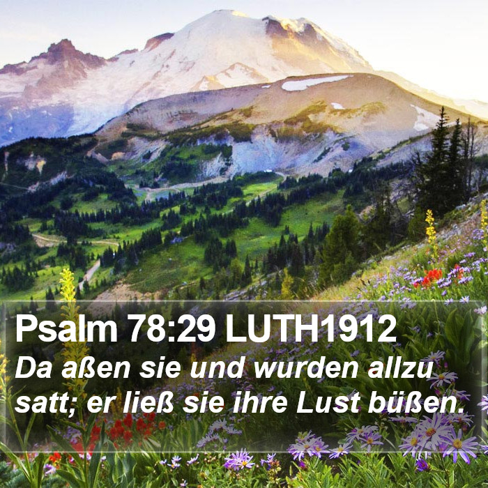 Psalm 78:29 LUTH1912 Bible Study