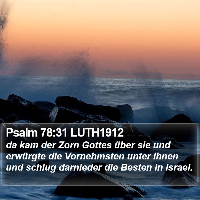 Psalm 78:31 LUTH1912 Bible Study