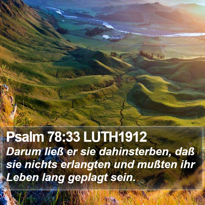 Psalm 78:33 LUTH1912 Bible Study