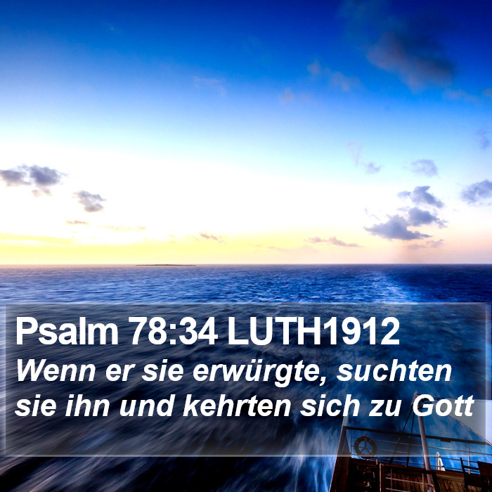 Psalm 78:34 LUTH1912 Bible Study