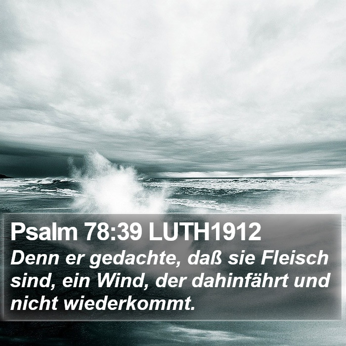 Psalm 78:39 LUTH1912 Bible Study