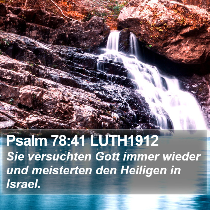 Psalm 78:41 LUTH1912 Bible Study