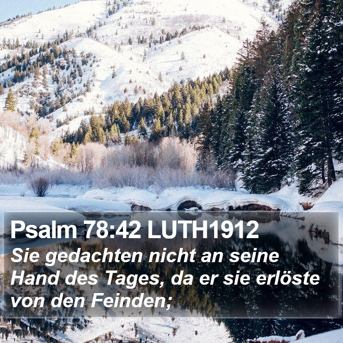 Psalm 78:42 LUTH1912 Bible Study