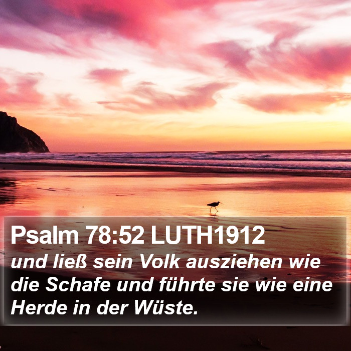 Psalm 78:52 LUTH1912 Bible Study