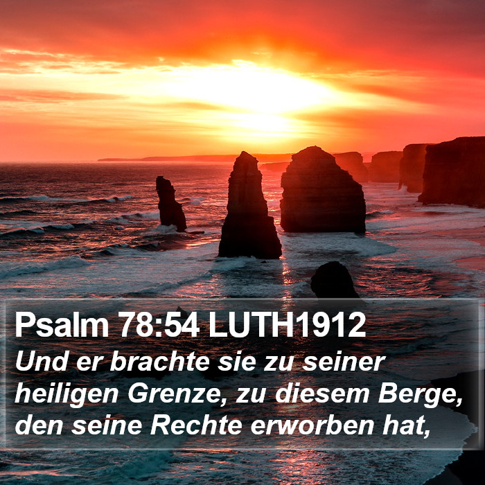 Psalm 78:54 LUTH1912 Bible Study