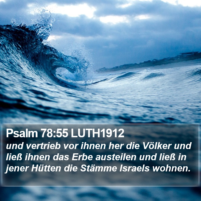 Psalm 78:55 LUTH1912 Bible Study