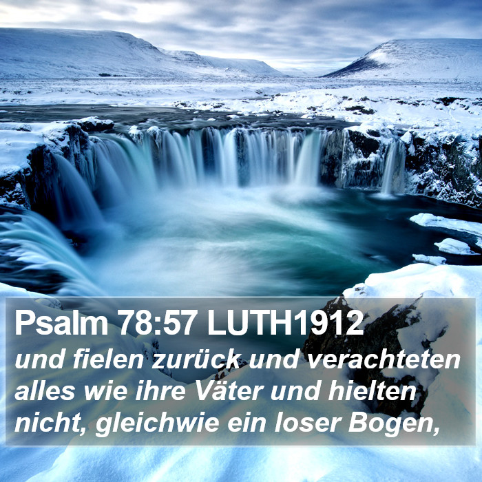 Psalm 78:57 LUTH1912 Bible Study