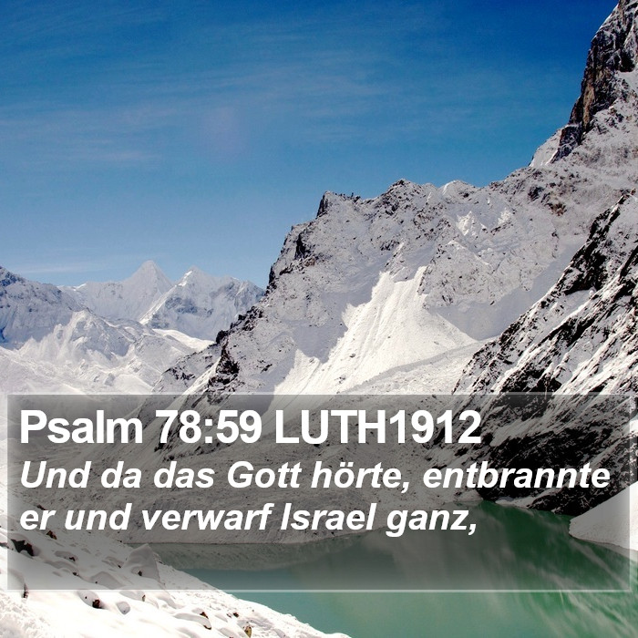 Psalm 78:59 LUTH1912 Bible Study