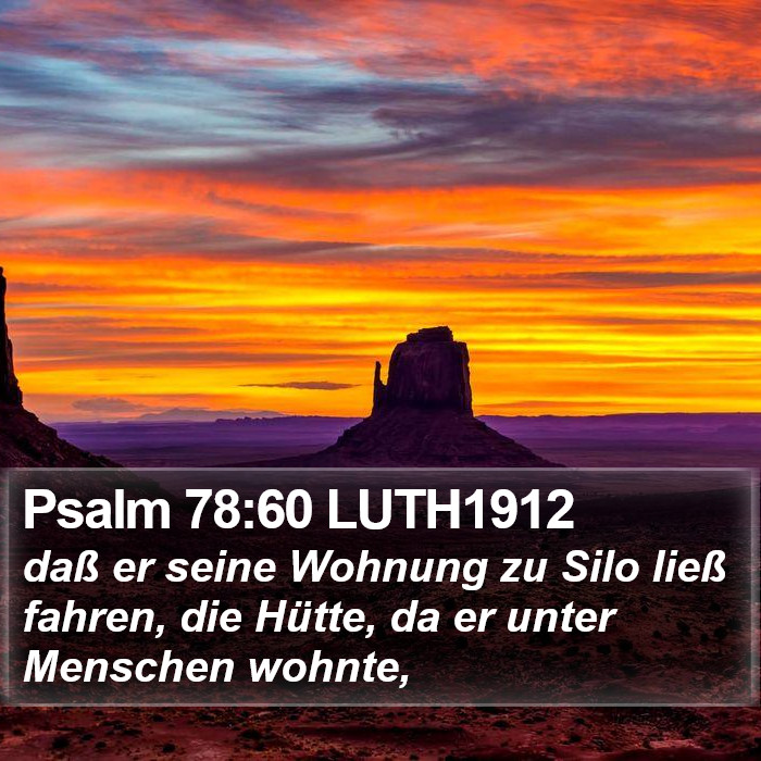 Psalm 78:60 LUTH1912 Bible Study