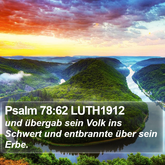 Psalm 78:62 LUTH1912 Bible Study