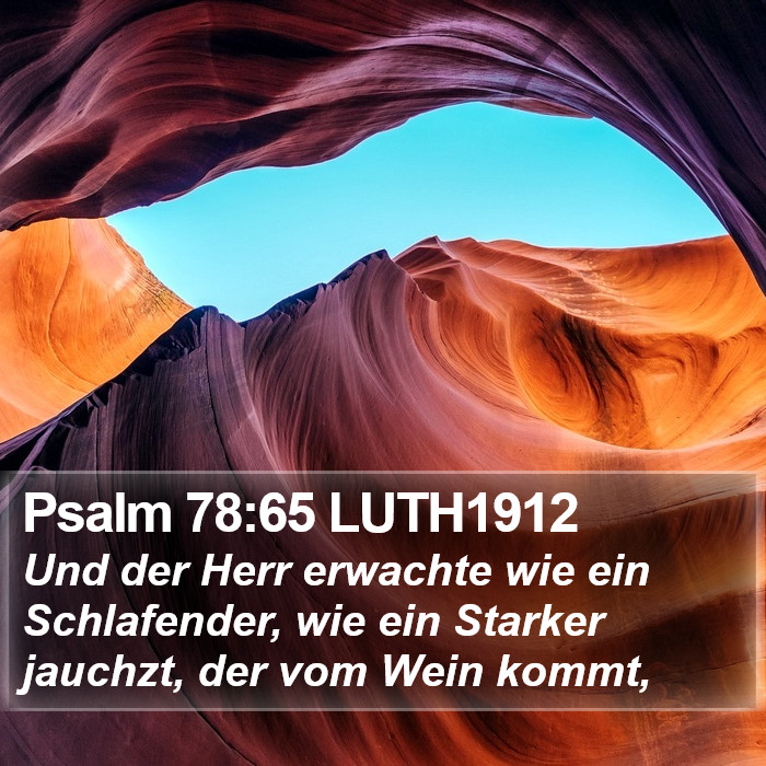 Psalm 78:65 LUTH1912 Bible Study