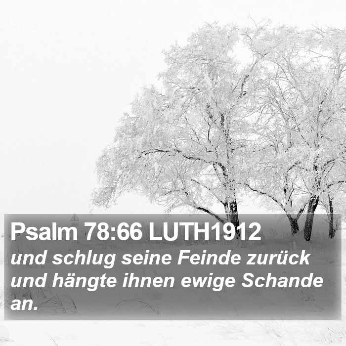 Psalm 78:66 LUTH1912 Bible Study