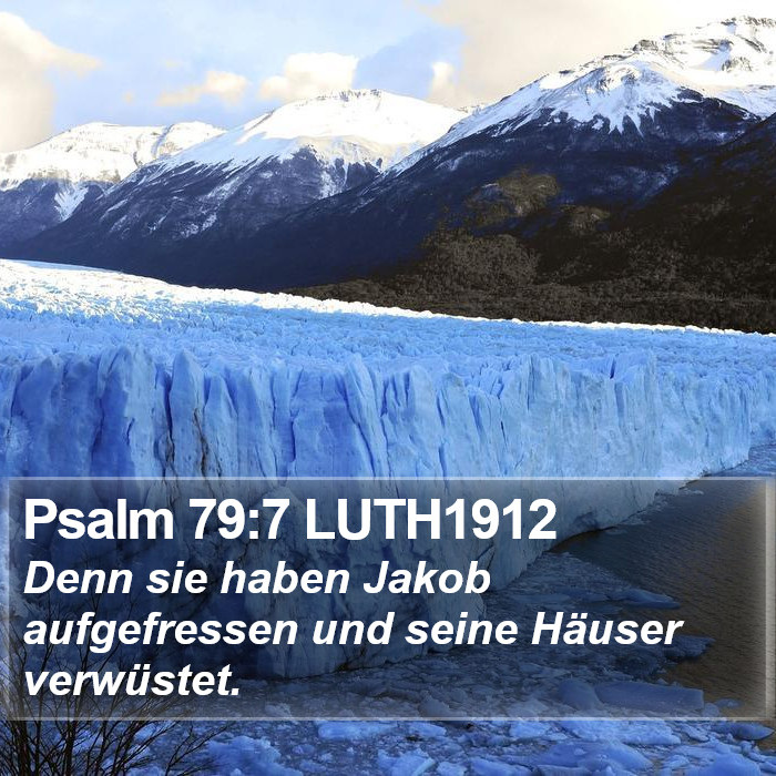 Psalm 79:7 LUTH1912 Bible Study