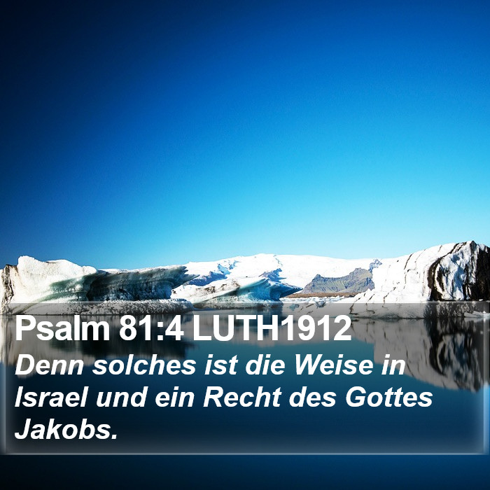Psalm 81:4 LUTH1912 Bible Study